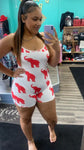 White Spaghetti strap one piece pajama
