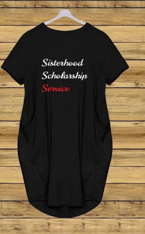Delta Short sleeve sisterhood dress
